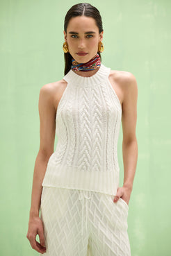 TOP TRICOT CÉLIA OFF WHITE