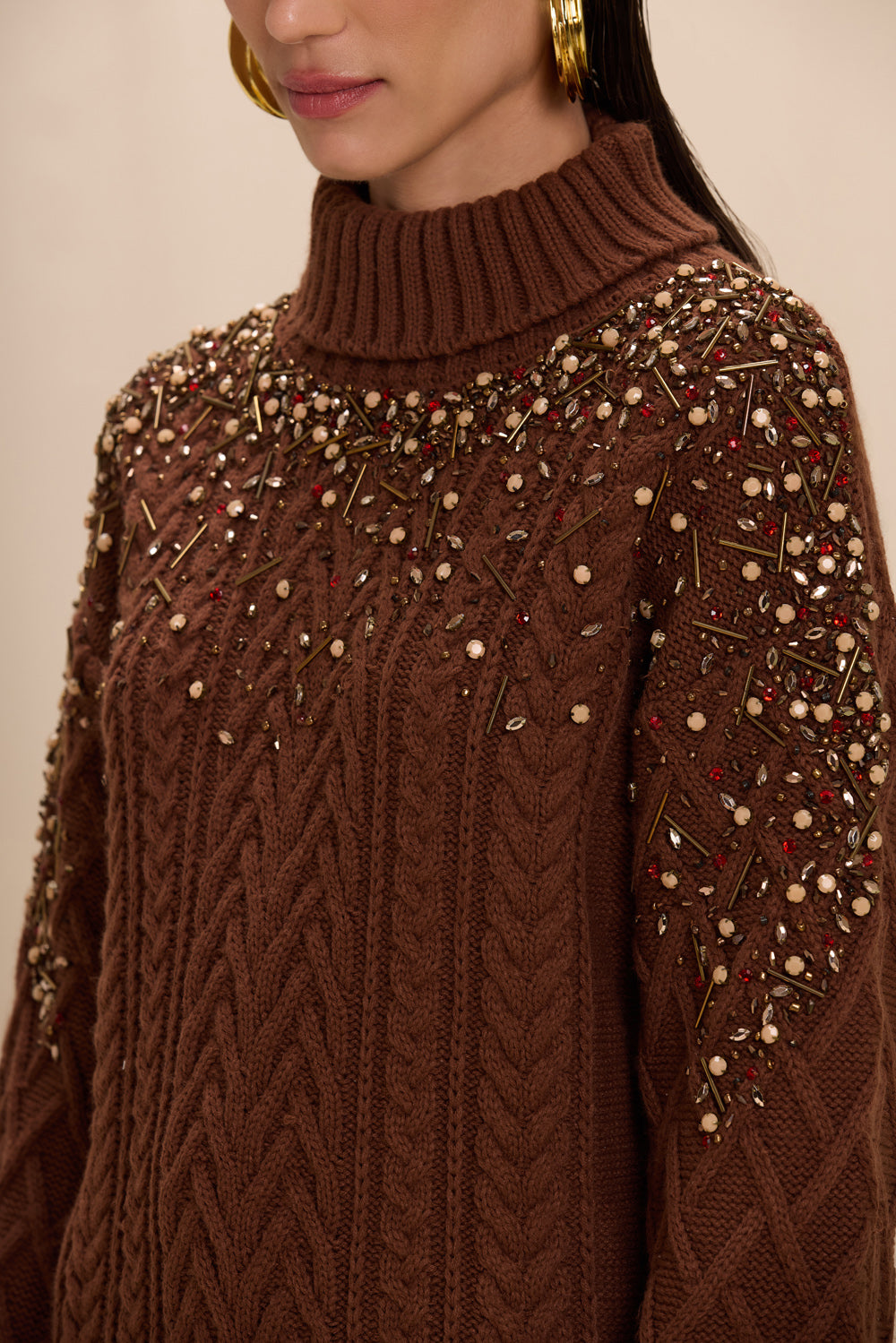 BLUSA TRICOT NARA MARROM