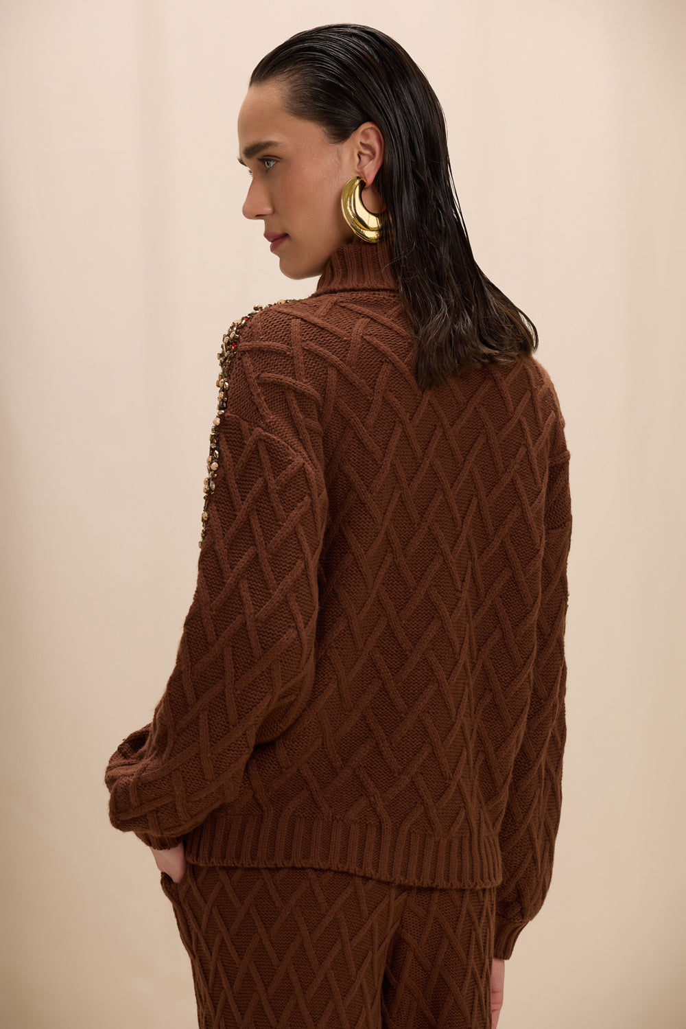 BLUSA TRICOT NARA MARROM