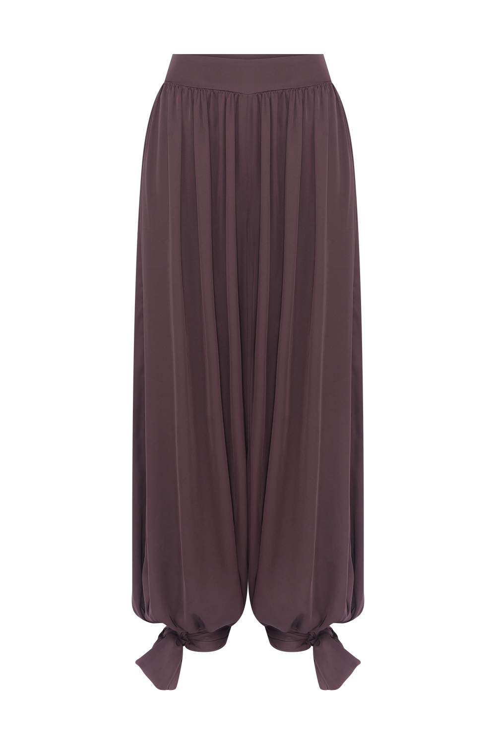 CALÇA CETIM ISABEL MARROM