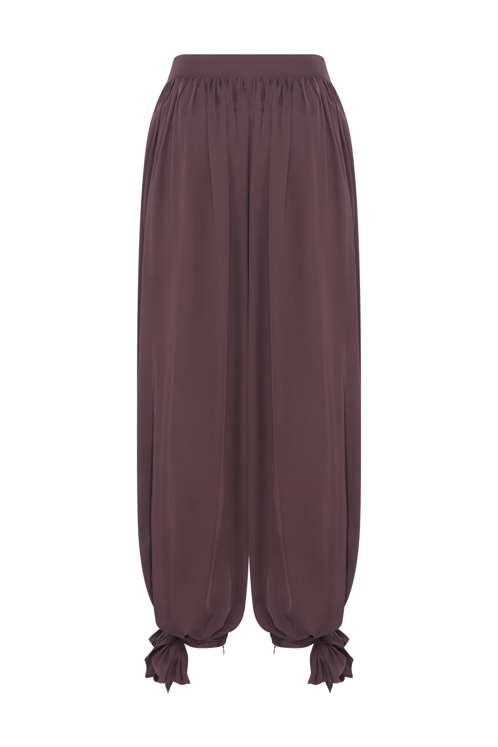 CALÇA CETIM ISABEL MARROM
