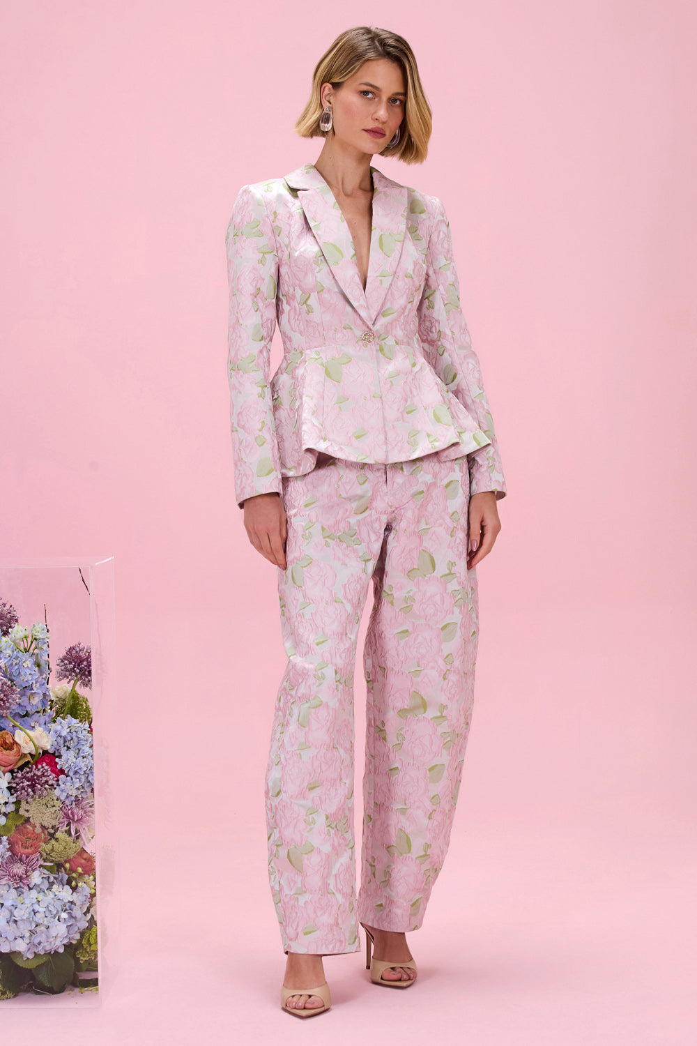 CALÇA GARDEN JACQUARD ROSA