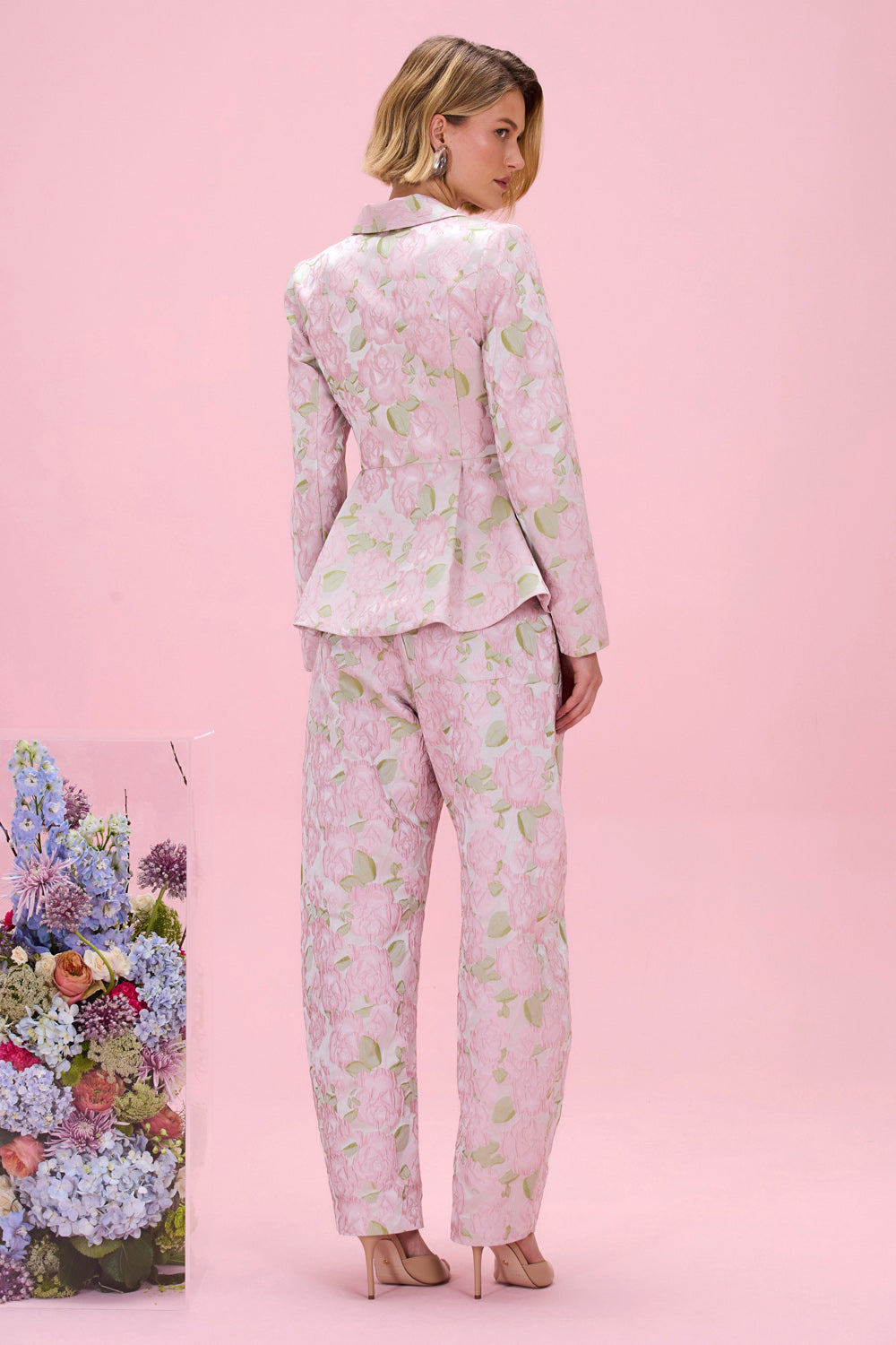 CALÇA GARDEN JACQUARD ROSA