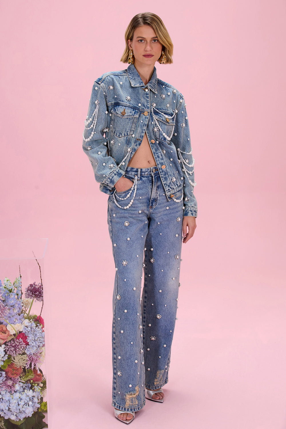 JAQUETA CRYSTAL DENIM AZUL