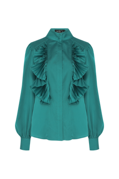 CAMISA CETIM DREAM  VERDE ESCURO