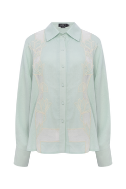 CAMISA LINHO ACQUA MIST AZUL ESVERDEADO