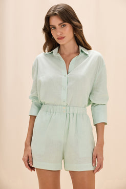 SHORT LINHO ACQUA MIST AZUL ESVERDEADO