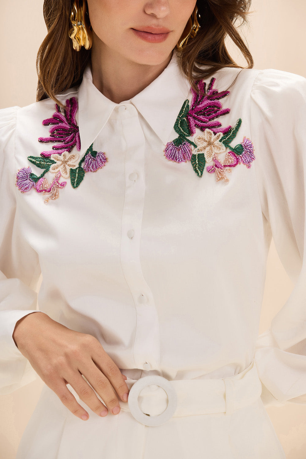 CAMISA HONEY FLOWER OFF WHITE