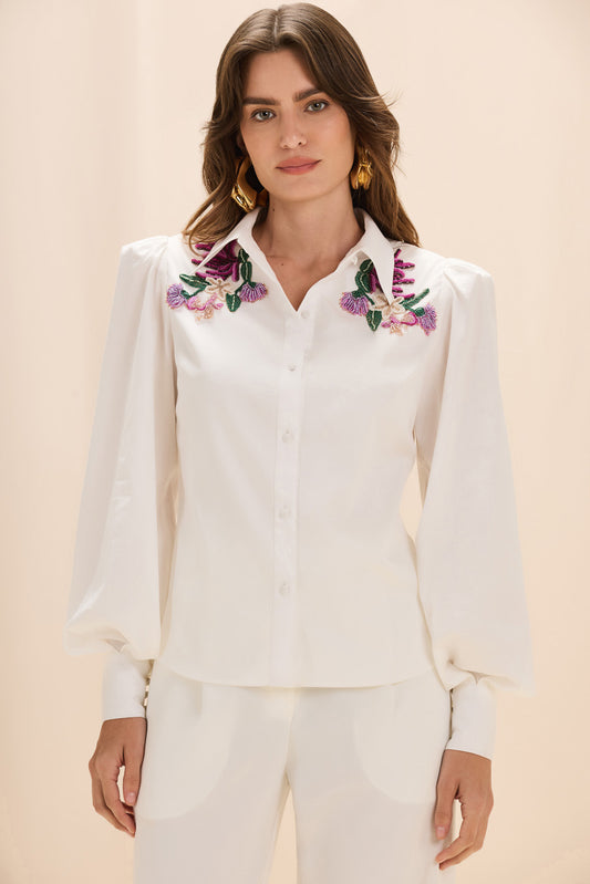 CAMISA HONEY FLOWER OFF WHITE