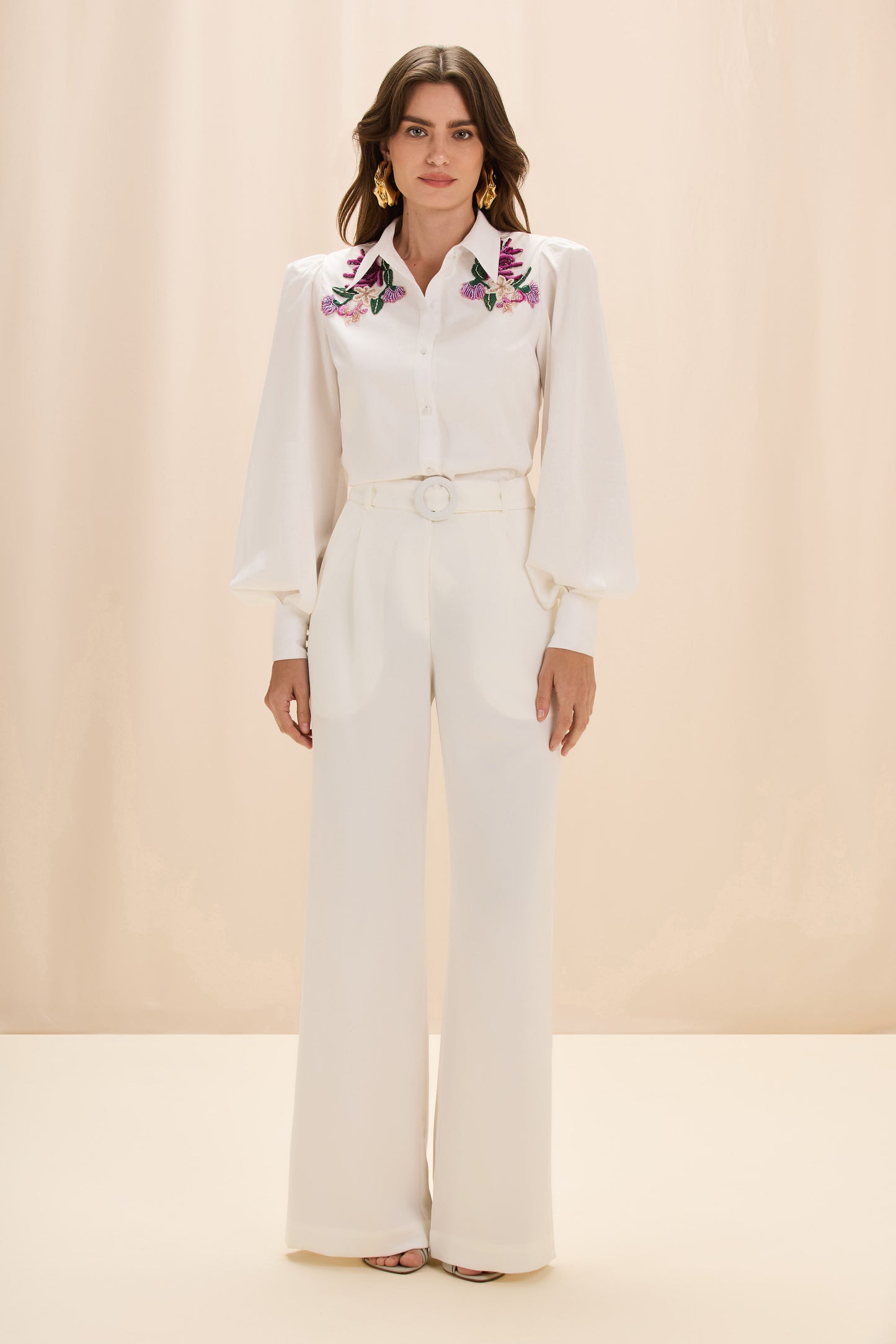 CALÇA CREPE DHALIA OFF WHITE