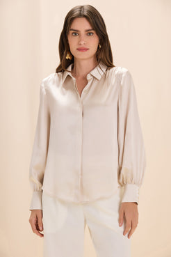 CAMISA SEDA ISABEL BEGE