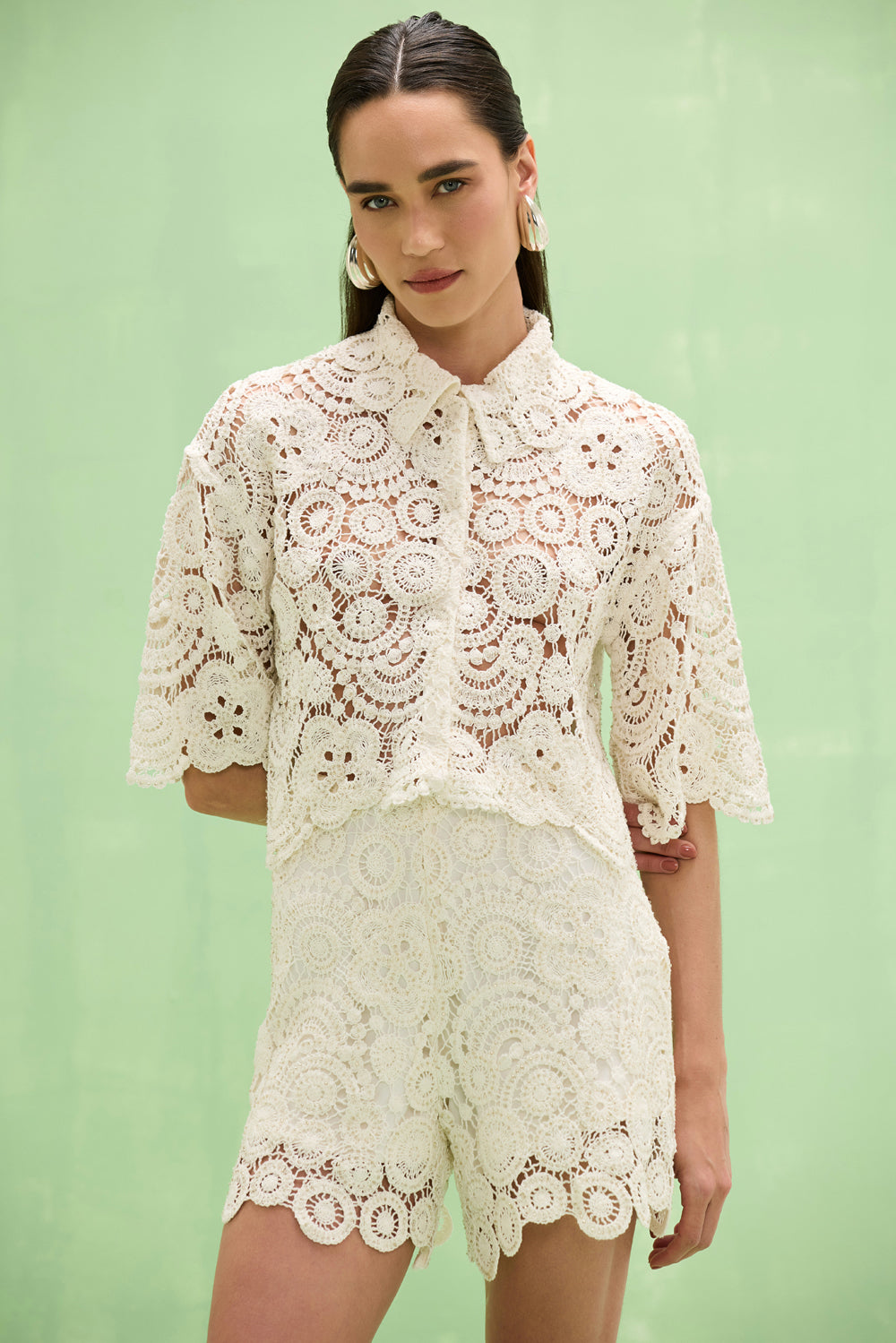 CAMISA GAL EMBROIDERY OFF WHITE