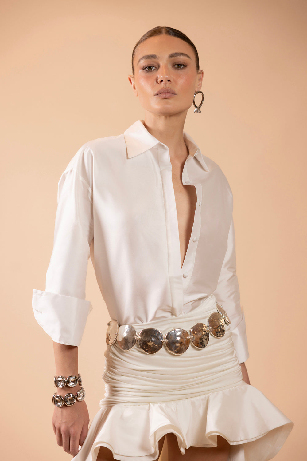 CAMISA TAFETÁ PATRICIA OFF WHITE