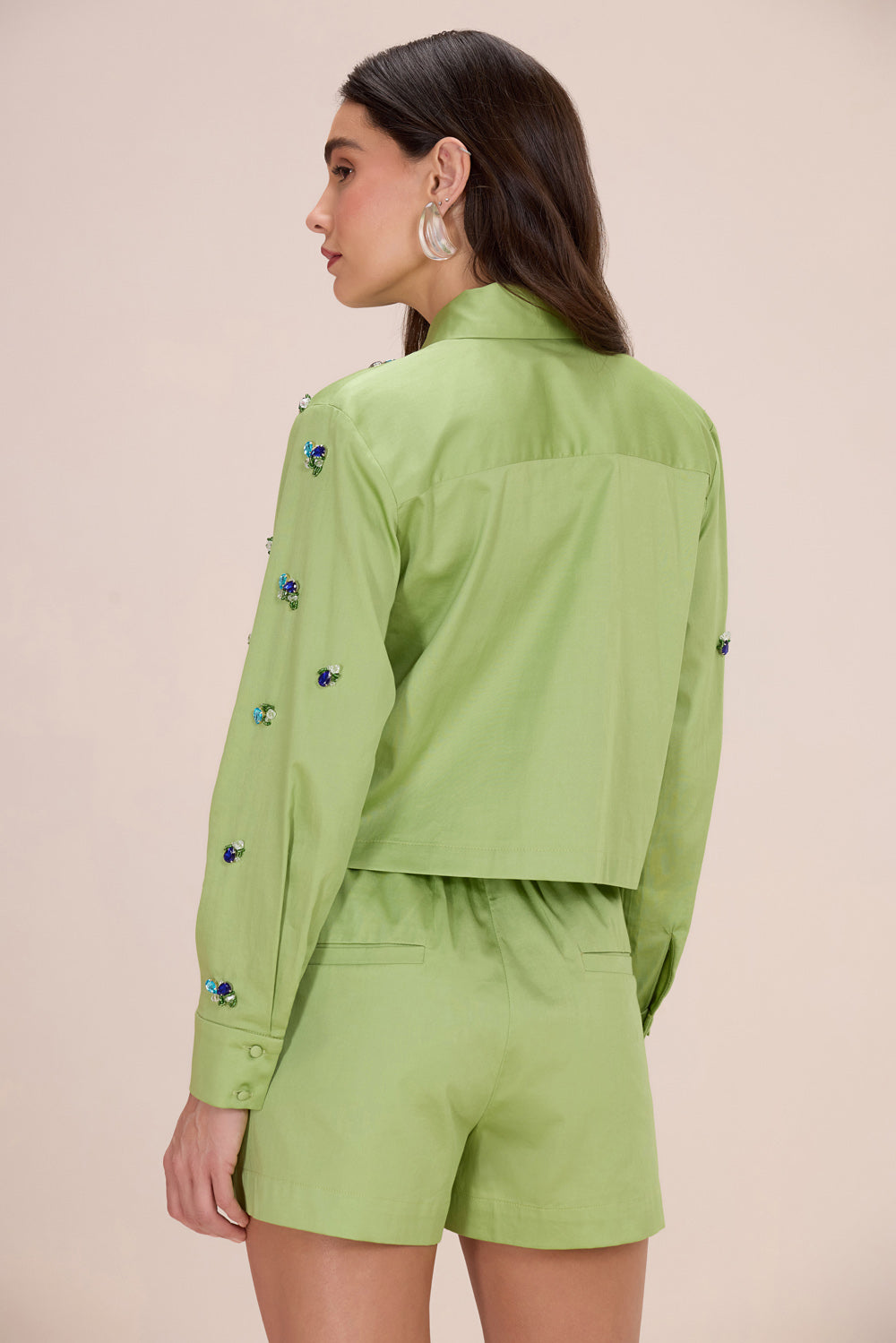 SHORT TRICOLINE BLOSSOM VERDE