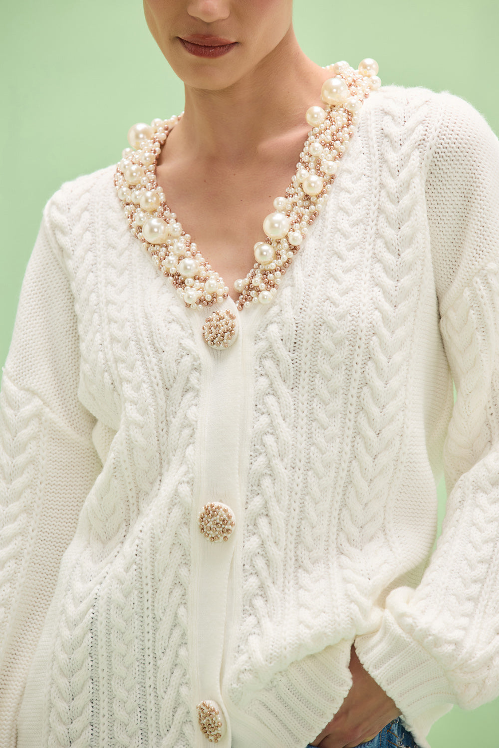 CASACO TRICOT CÉLIA OFF WHITE