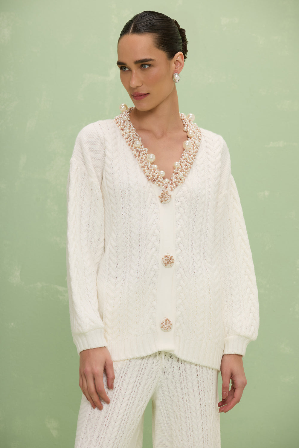 CASACO TRICOT CÉLIA OFF WHITE