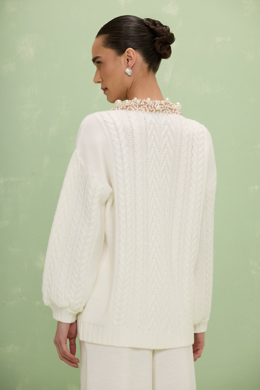 CASACO TRICOT CÉLIA OFF WHITE