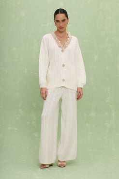 LOOK BLUSA + CASACO + CALÇA TRICOT CÉLIA