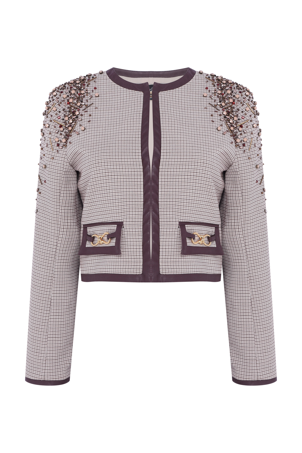 CASACO TWEED ELSA MARROM