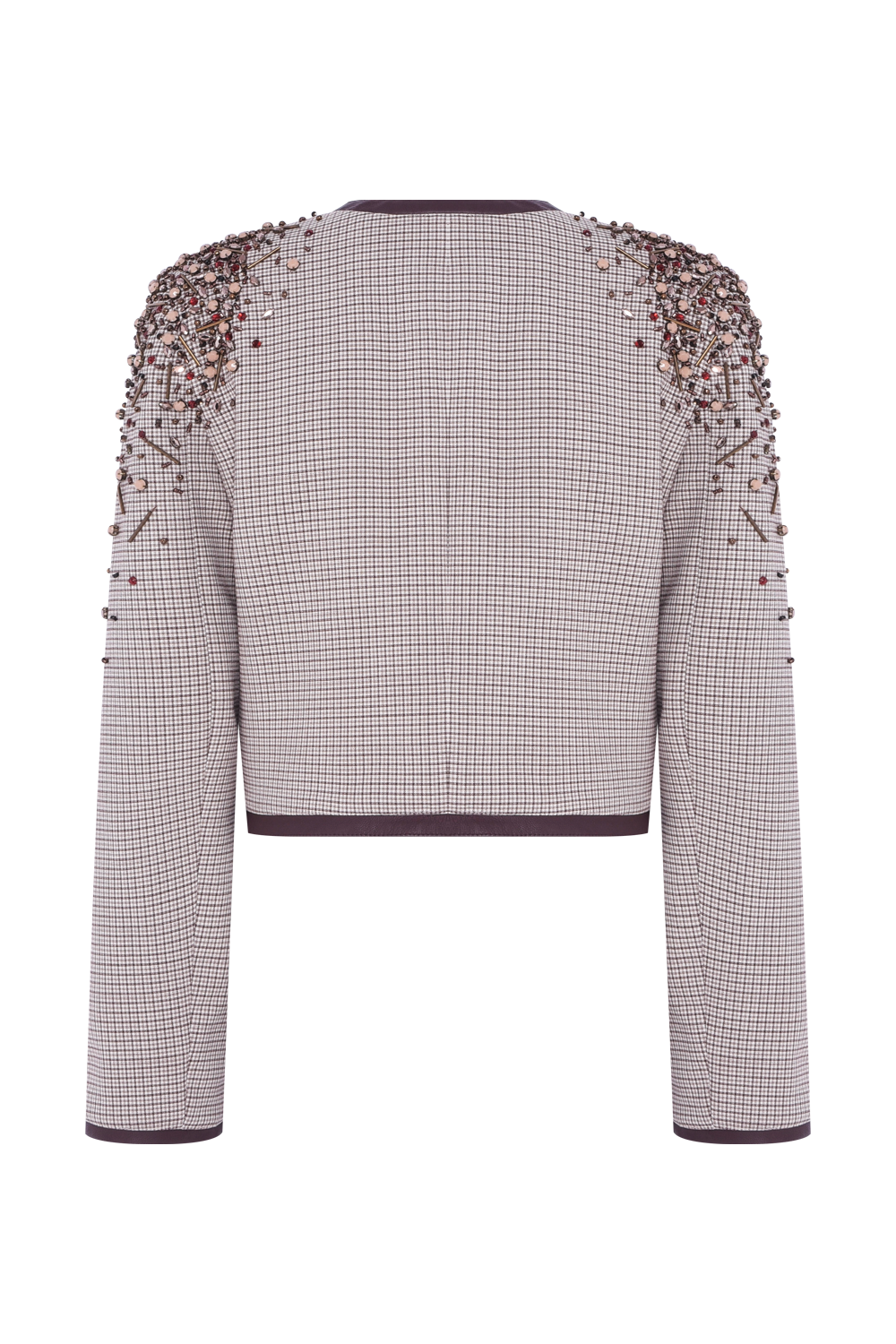CASACO TWEED ELSA MARROM