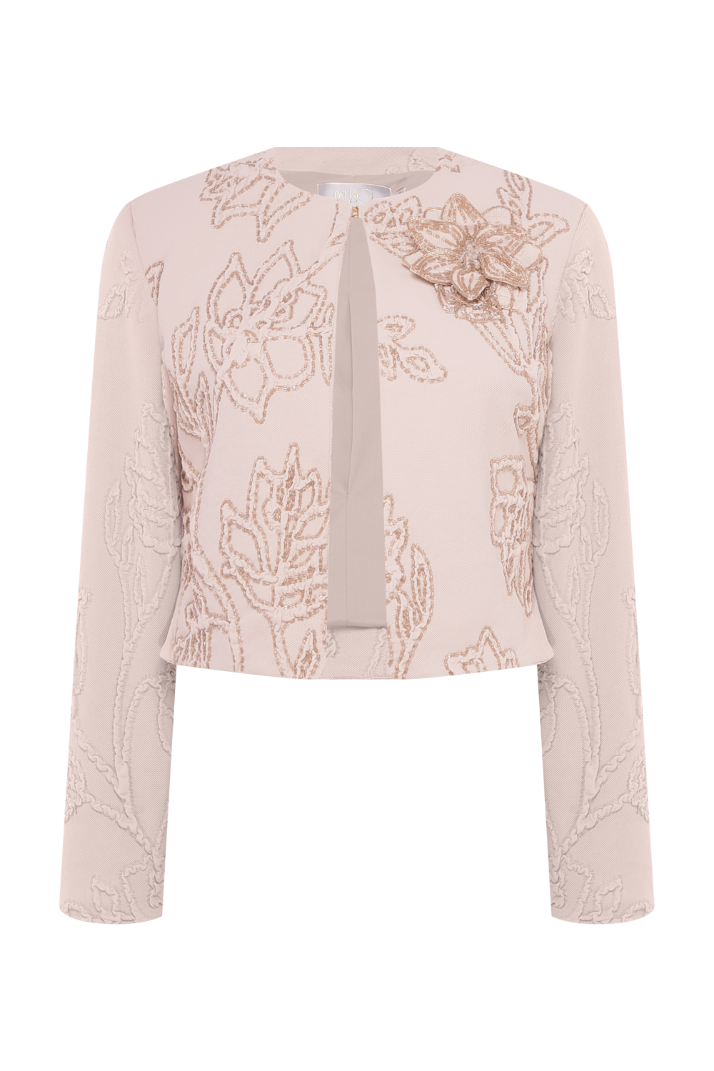 CASACO JACQUARD HAZEL BEGE