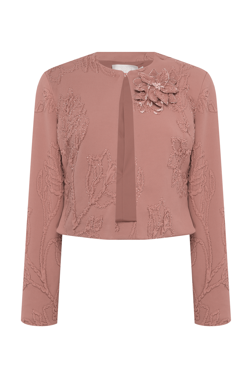 CASACO JACQUARD HAZEL MARROM