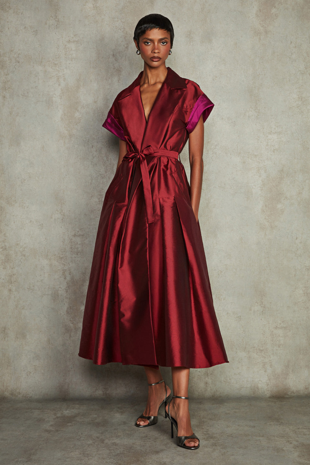 CHEMISE TAFETÁ JULIENE VERMELHO