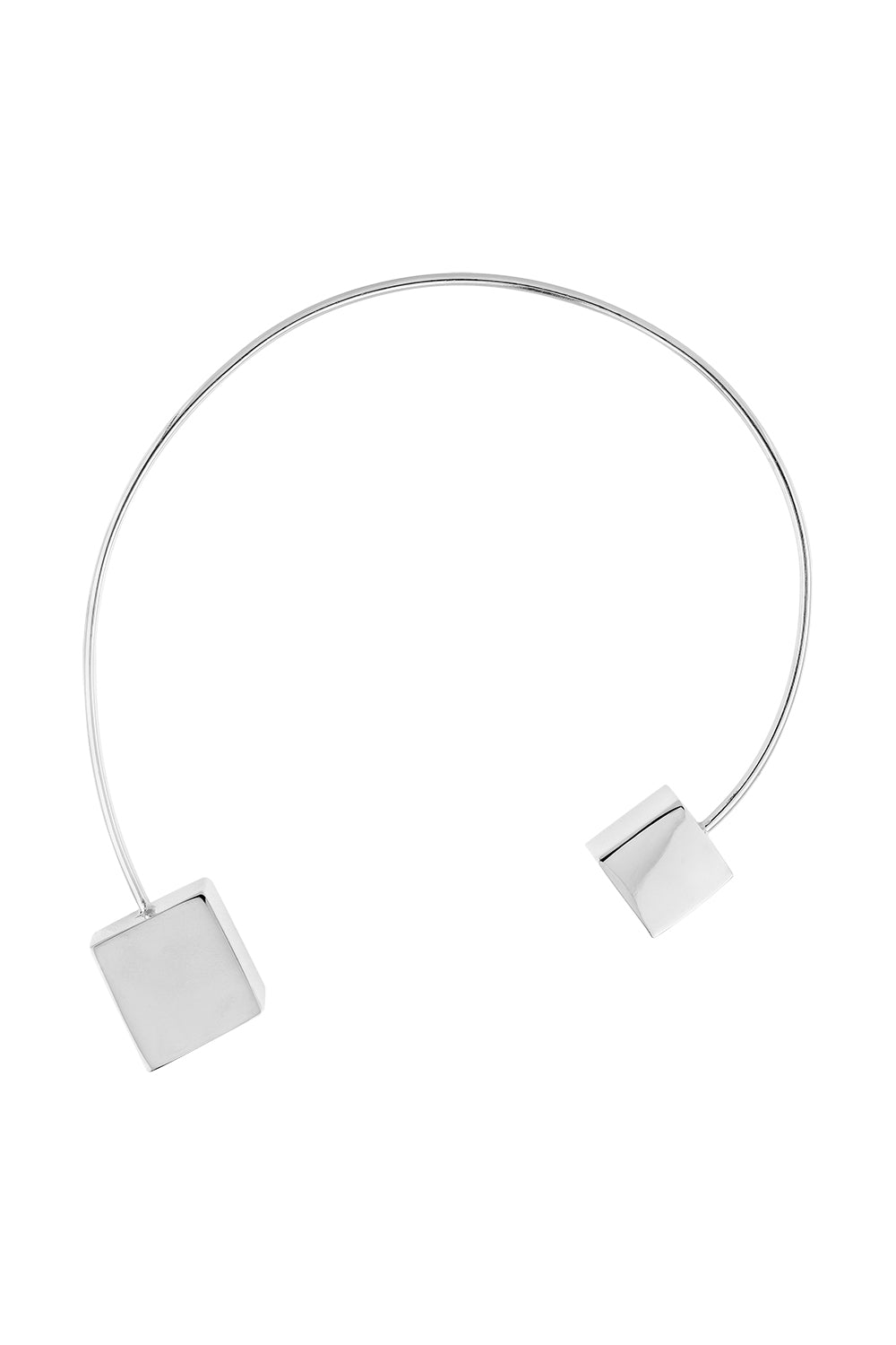 COLAR CUBOS ASSIMÉTRICO PRATA