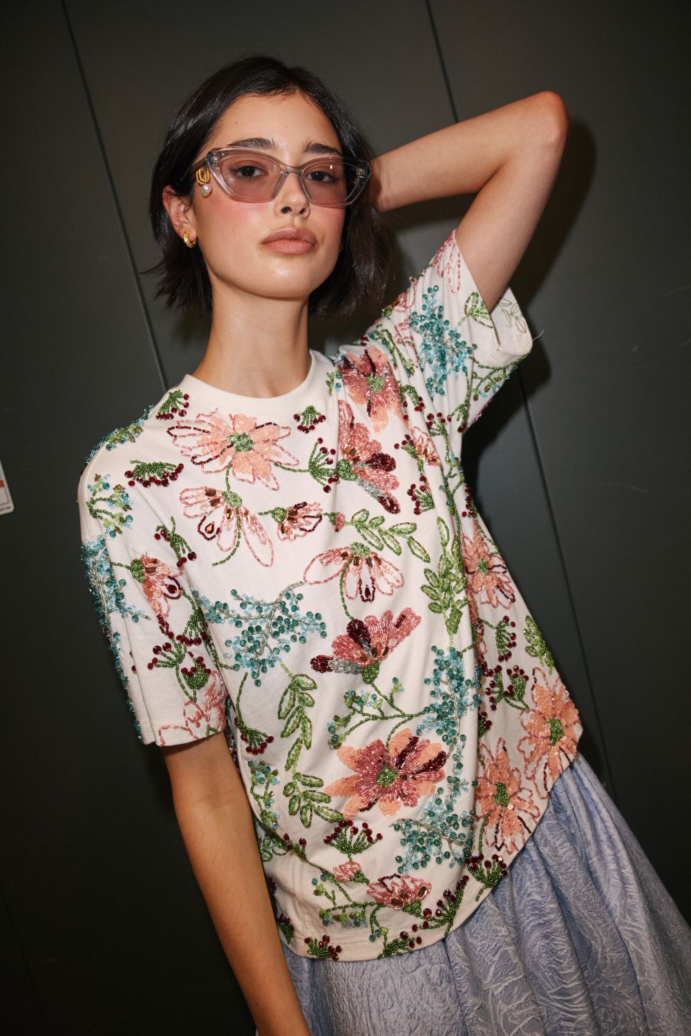 CAMISETA JACQUARD OFF WHITE