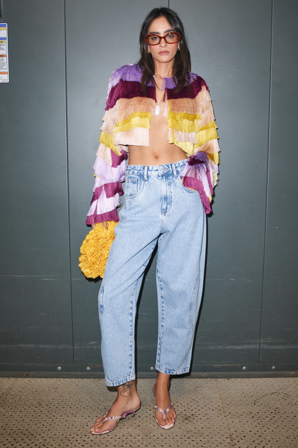 CASACO AURORA FRINGE ROXO