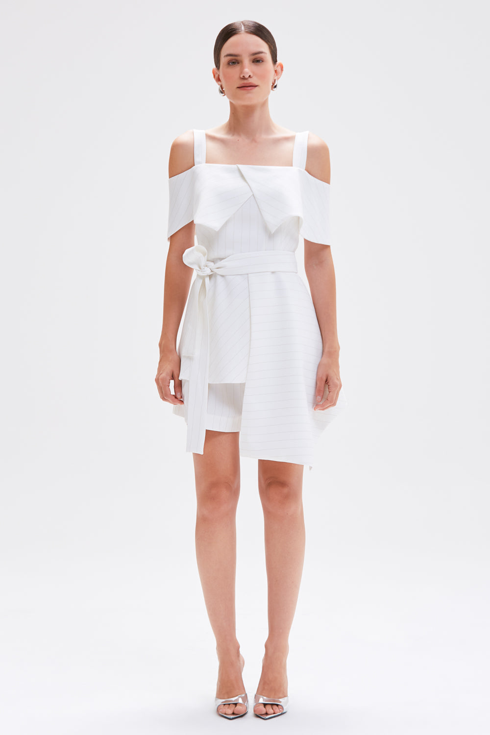 SHORTS METALLIC STRIPE PULSE OFF WHITE