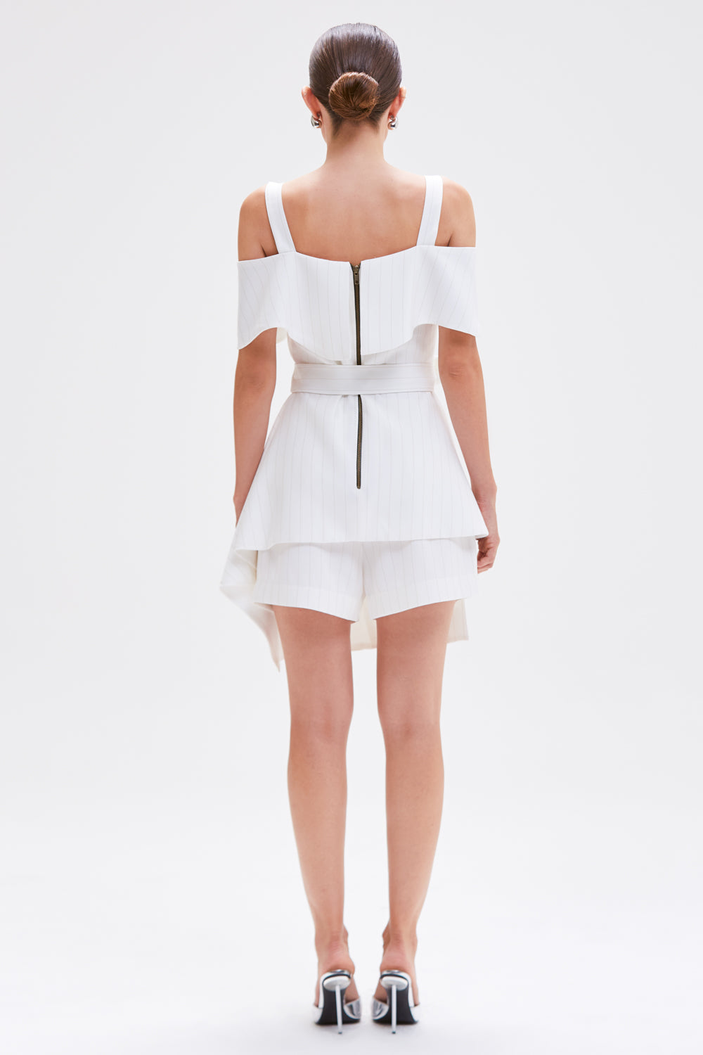 SHORTS METALLIC STRIPE PULSE OFF WHITE