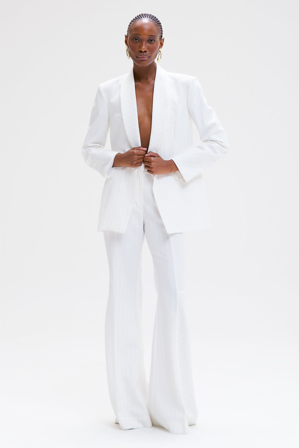 CALÇA METALLIC STRIPE PULSE  OFF WHITE
