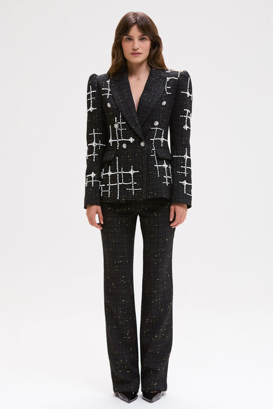 BLAZER PEARL TWEED PRETO
