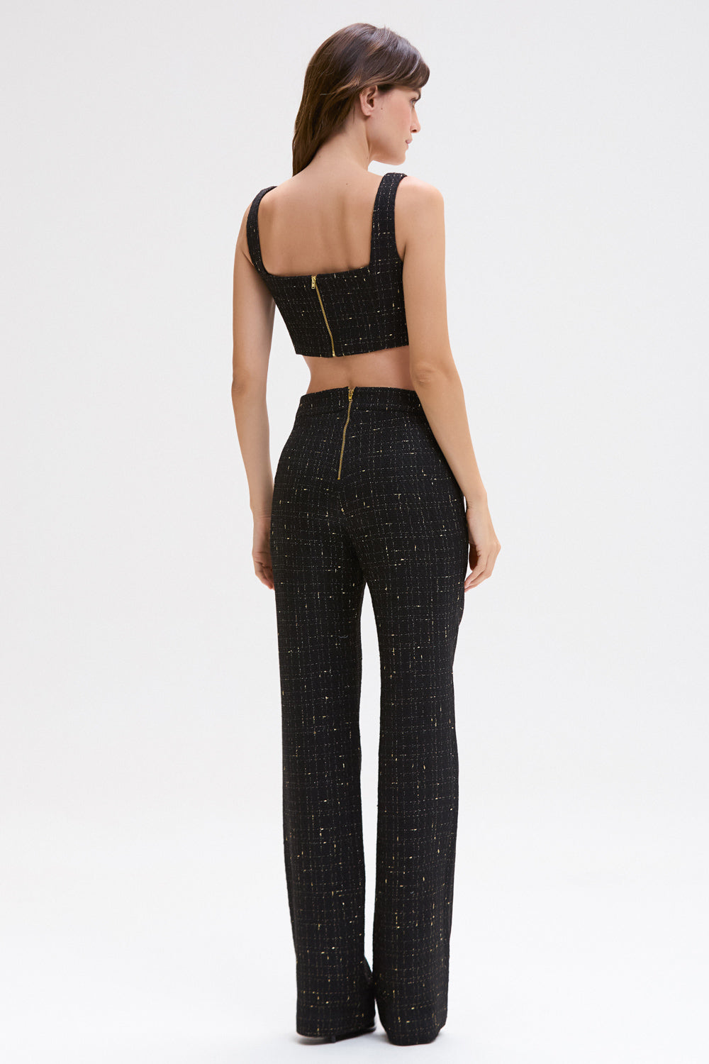 TOP PEARL TWEED PRETO