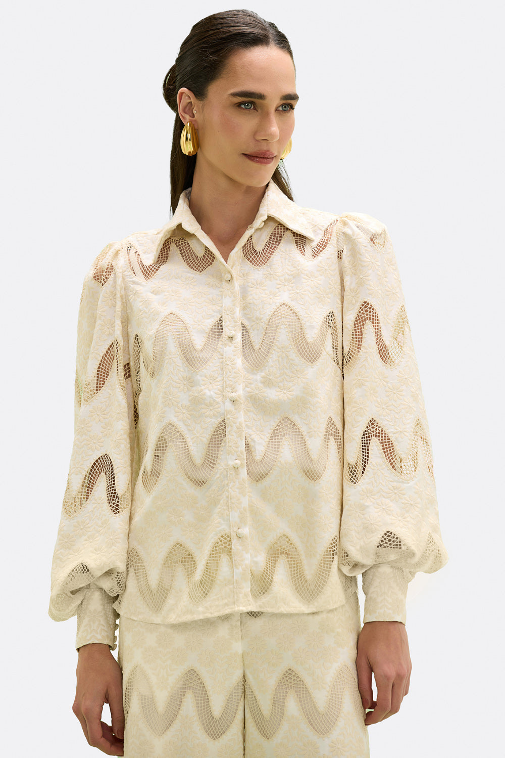 CAMISA LAISE FLORA OFF WHITE