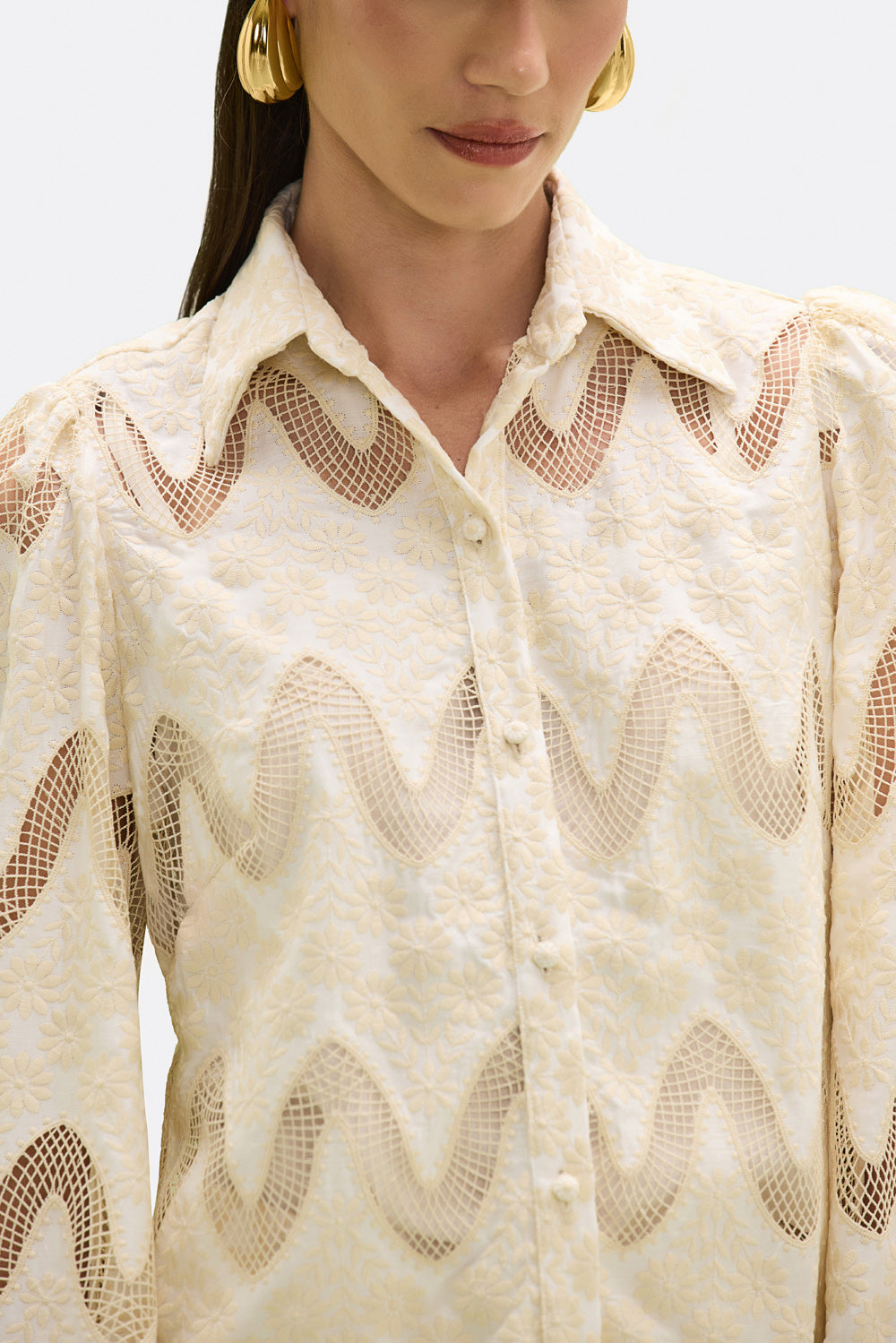 CAMISA LAISE FLORA OFF WHITE
