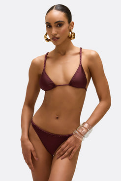 CALCINHA DE BIQUÍNI GROOVY LYCRA VERMELHO ESCURO