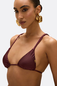 TOP BIQUÍNI GROOVY LYCRA VERMELHO ESCURO