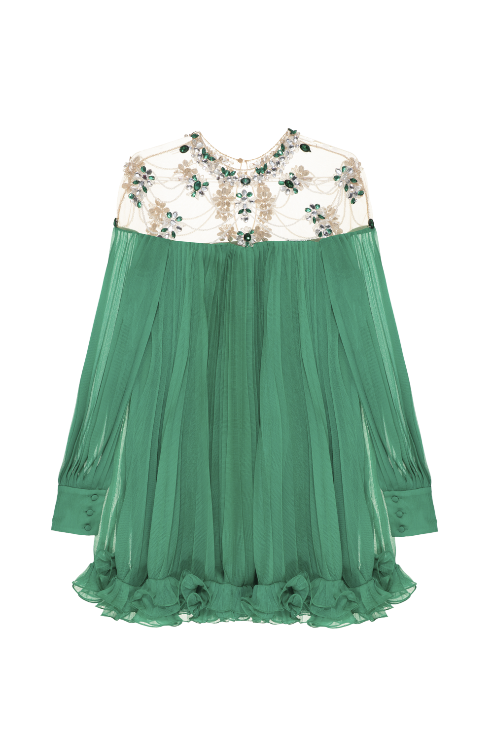 VESTIDO CURTO SILKY GRACE VERDE ESCURO