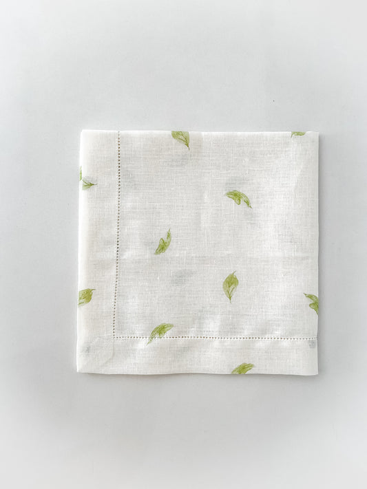 GUARDANAPO CASA LIS OFF WHITE COM VERDE