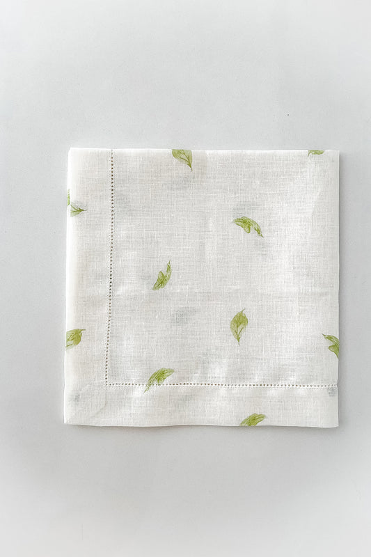 GUARDANAPO CASA LIS OFF WHITE COM VERDE