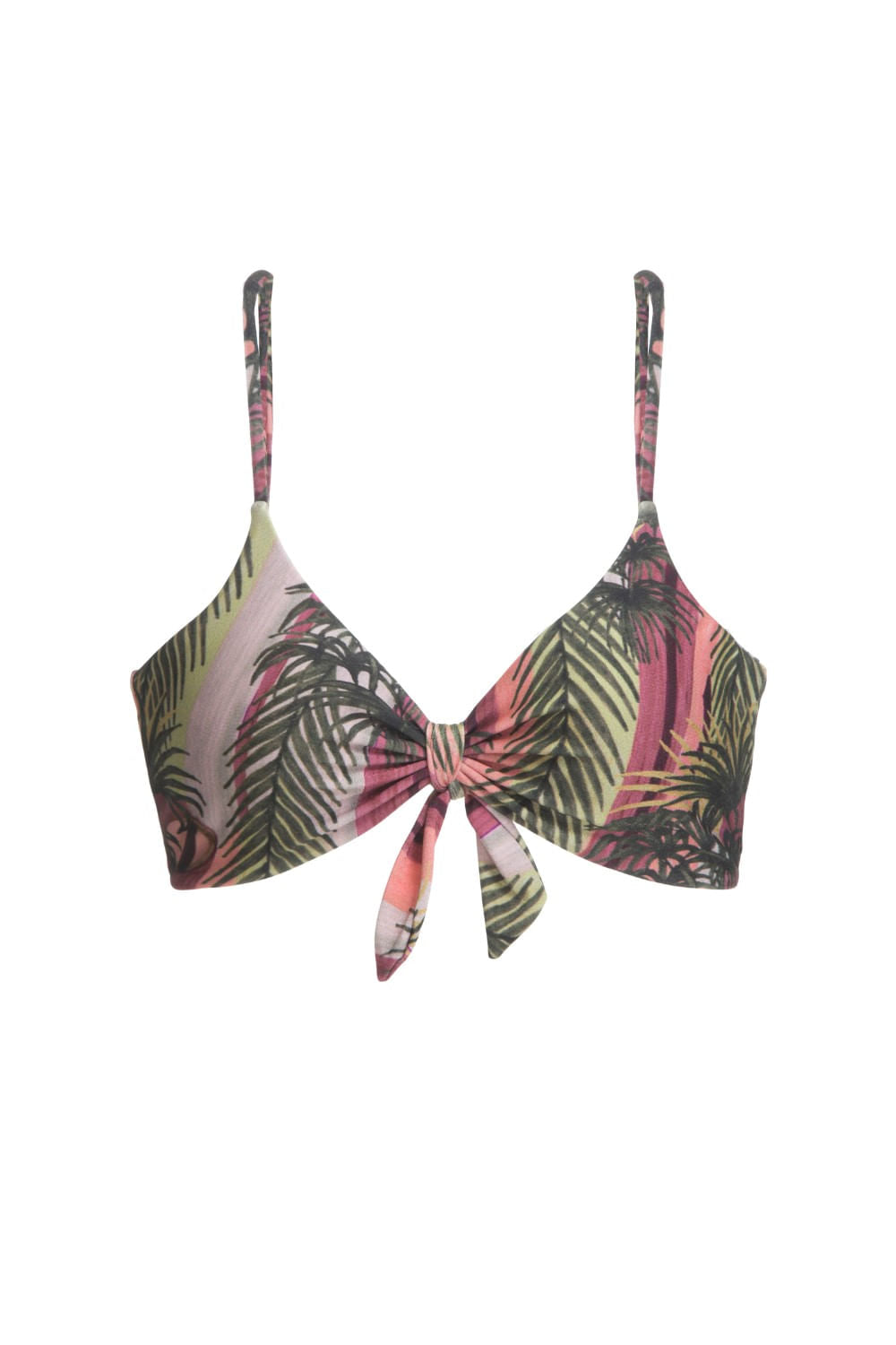 TOP BIQUÍNI LISTRADO TRÓPICOS PESSEGO