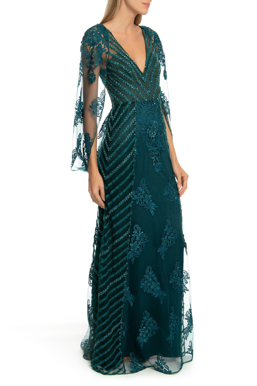 VESTIDO PATRICIA BONALDI 5791 INVERNO 2019 PETROLEO