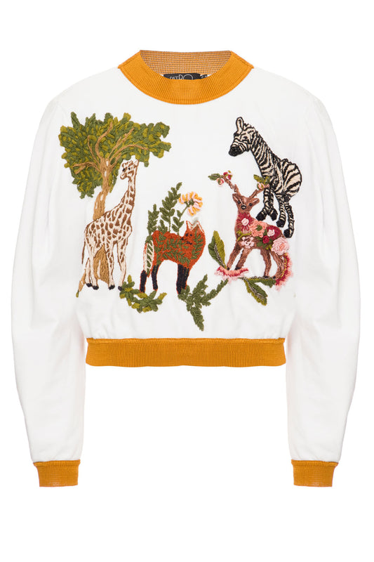 Moletom bordado off white