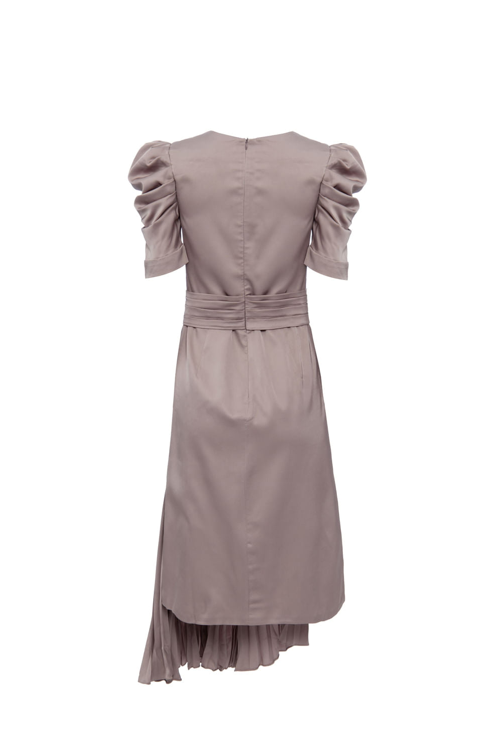 VESTIDO CURTO ASSIMÉTRICO CINZA