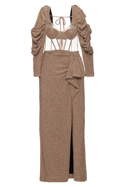 VESTIDO LONGO DOURADO