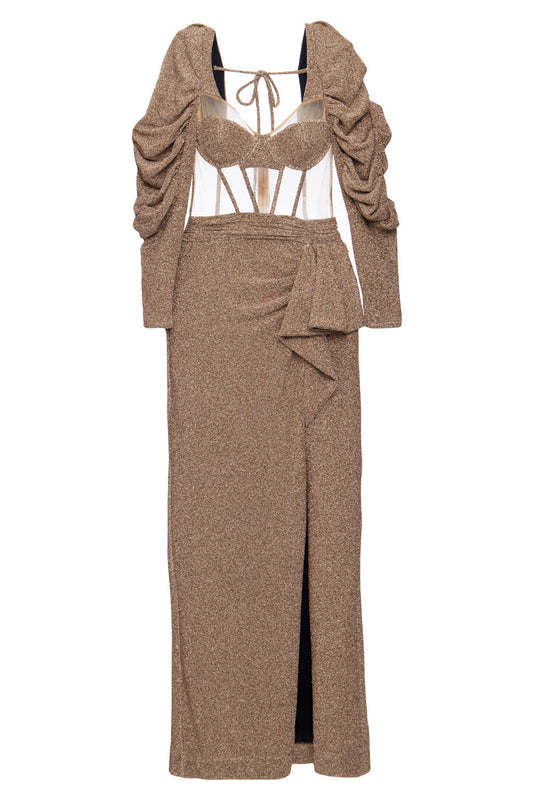 VESTIDO LONGO DOURADO