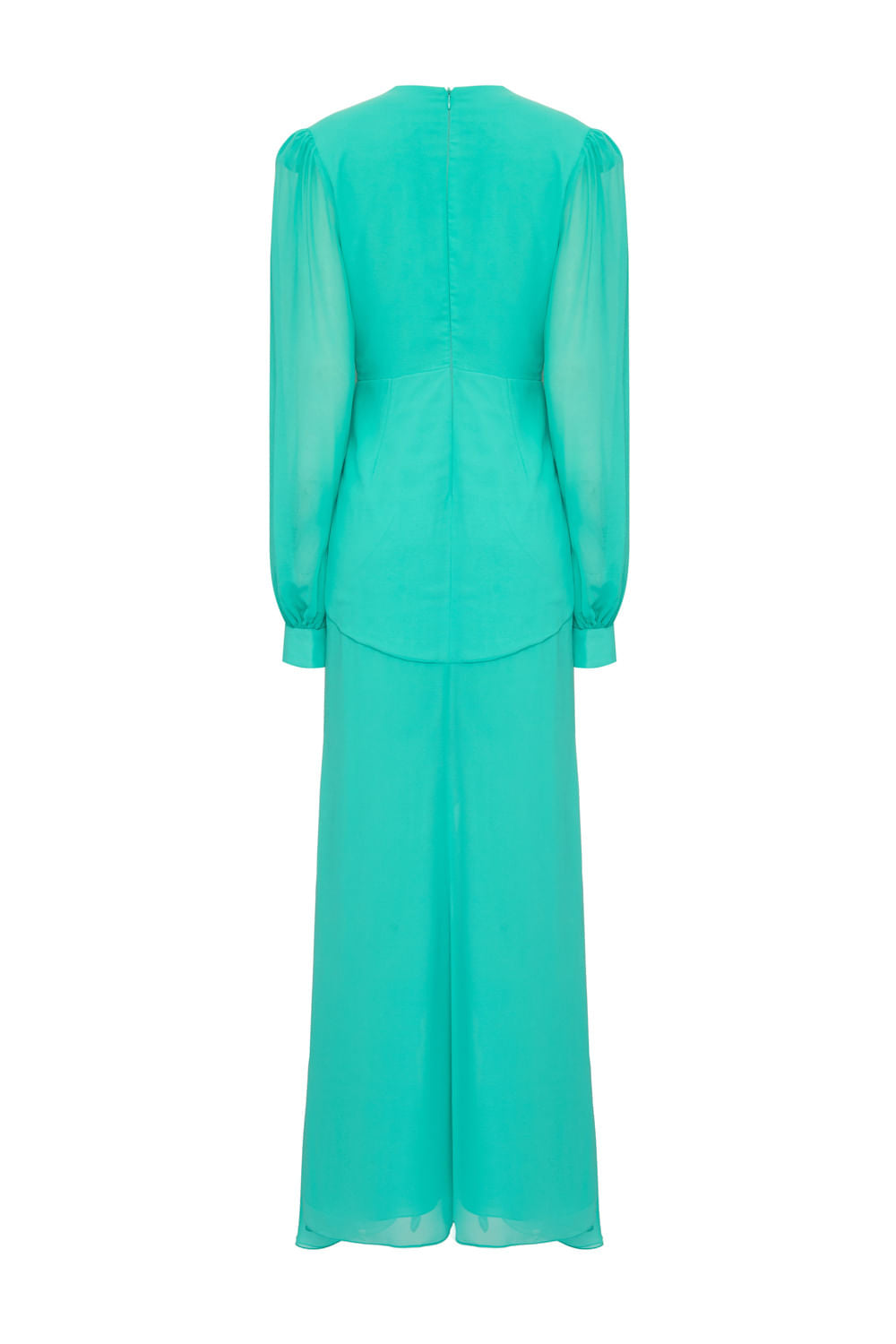 VESTIDO LONGO DRAPEADO OMBREIRAS  TIFFANY