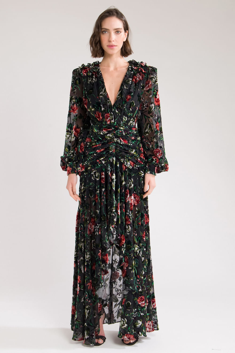 VESTIDO LONGO PATBO INVERNO 2020 PRETO
